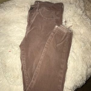 Mauve ankle jeans
